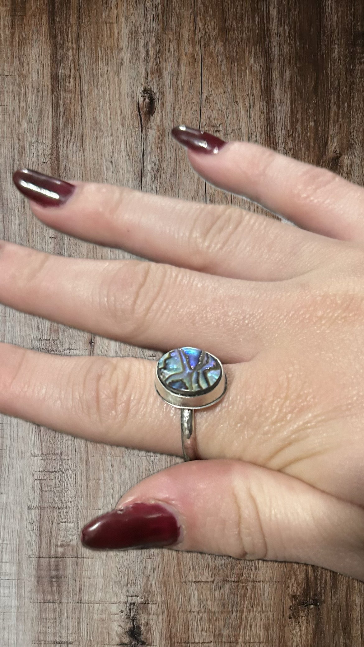 Abalone Shell Sterling Silver Ring