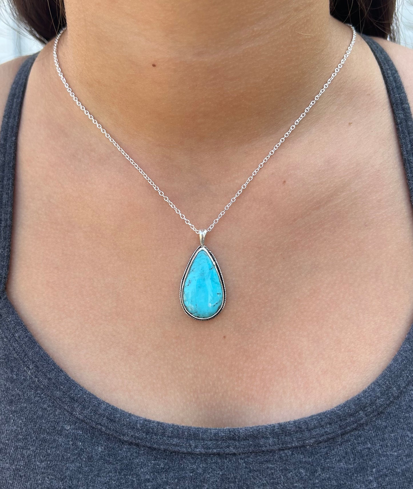 Sleeping Beauty Turquoise Pendant