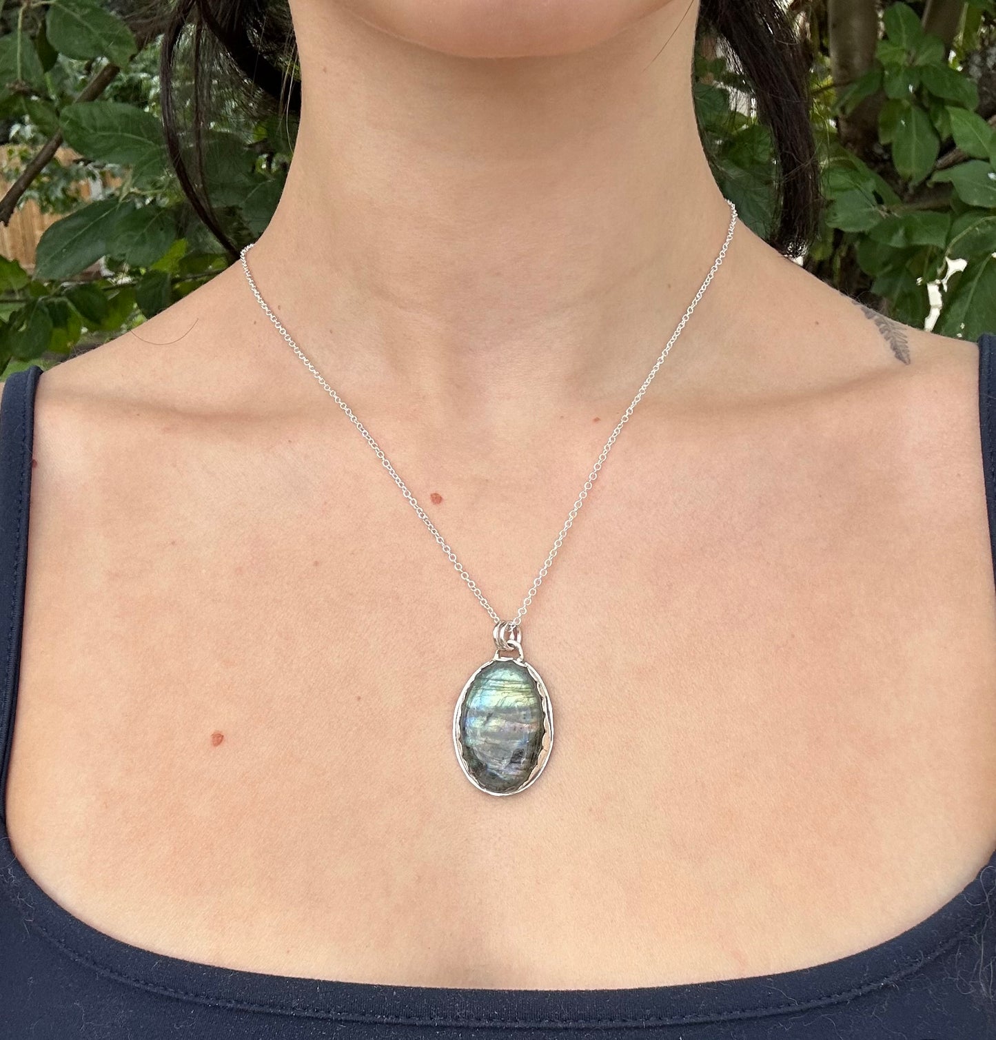 Labradorite Sterling Silver Necklace