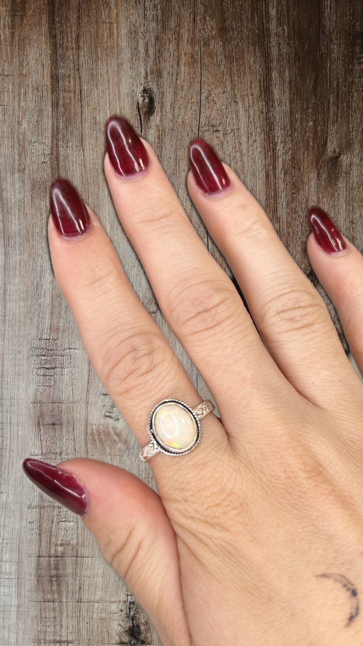 Ethiopian Opal Sterling Silver Ring