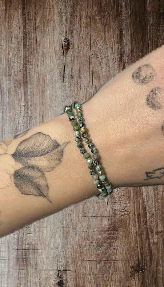 African Turquoise Faceted Bracelet