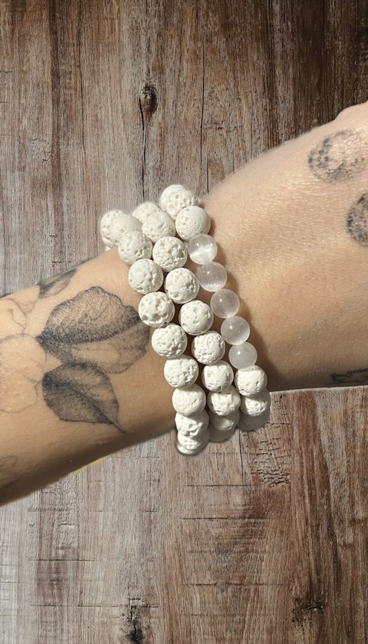 White Lava stone Bracelet