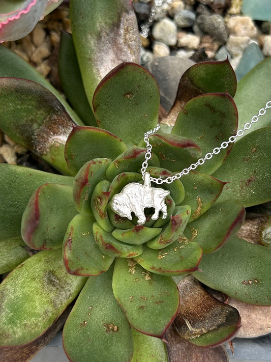 Buffalo Sterling Silver Necklace