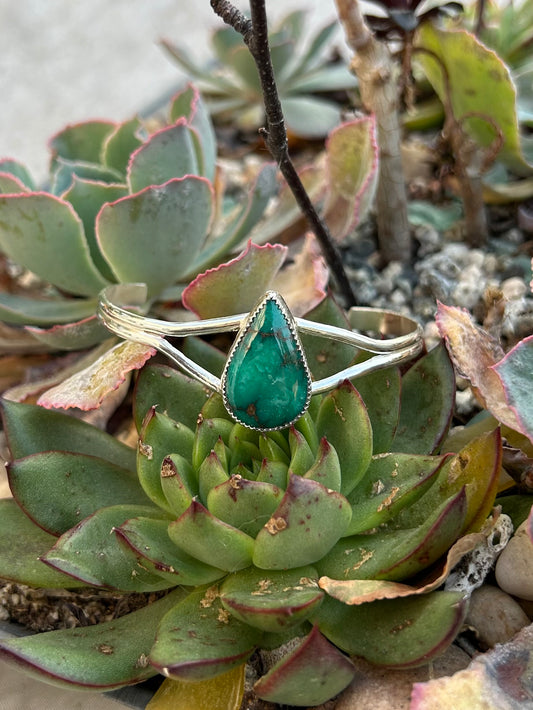 Tibetan Turquoise Sterling Silver Bangle