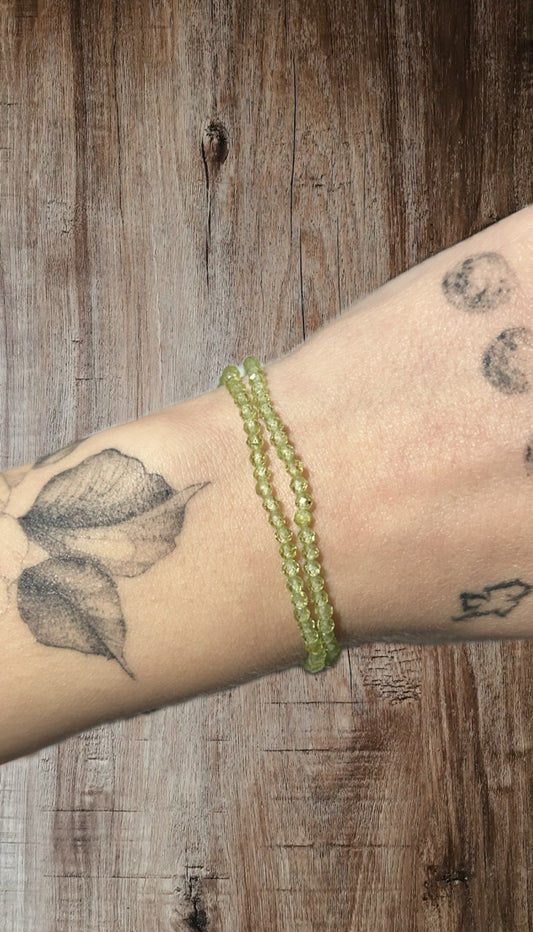 Peridot Faceted Bracelet