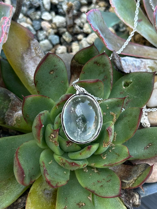Clear Quartz Sterling Silver Necklace