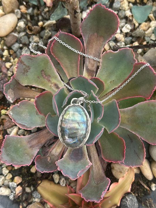 Labradorite Sterling Silver Necklace