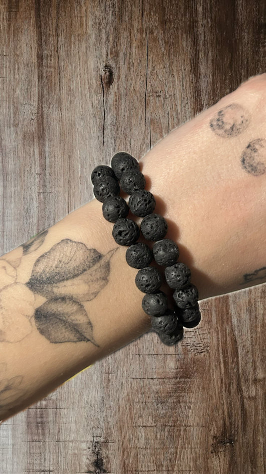 Black Lava Stone Bracelet