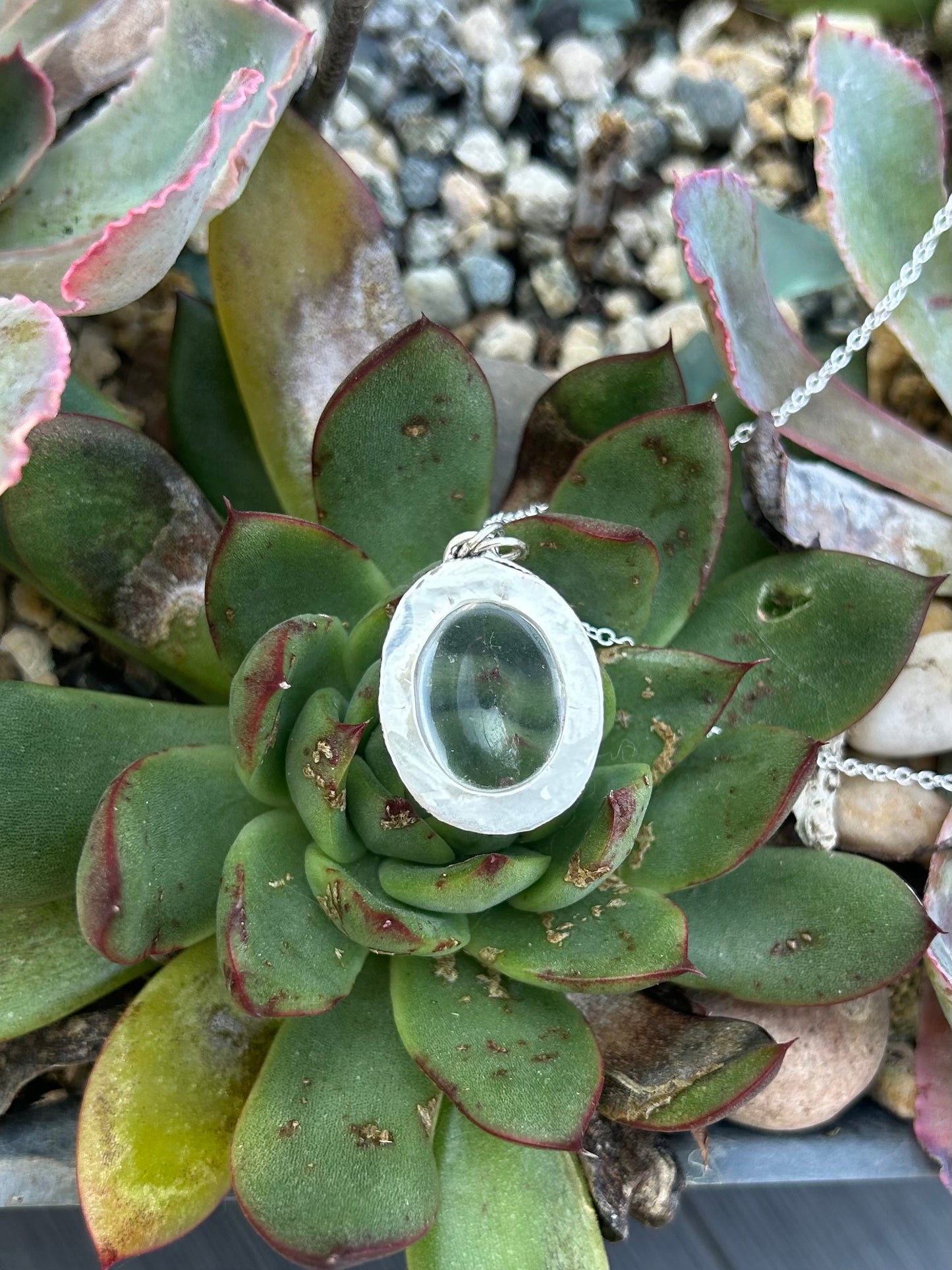 Clear Quartz Sterling Silver Necklace