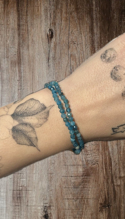 Blue Apatite Faceted Bracelet