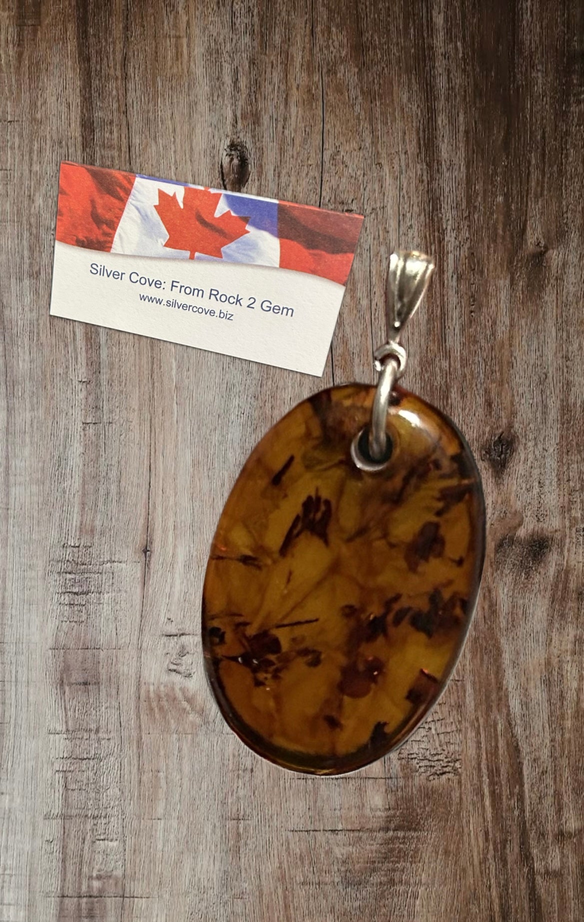 Amber Sterling Silver Pendant