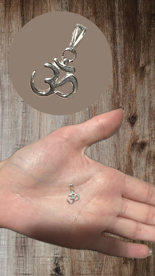 Om Sterling Silver Pendant