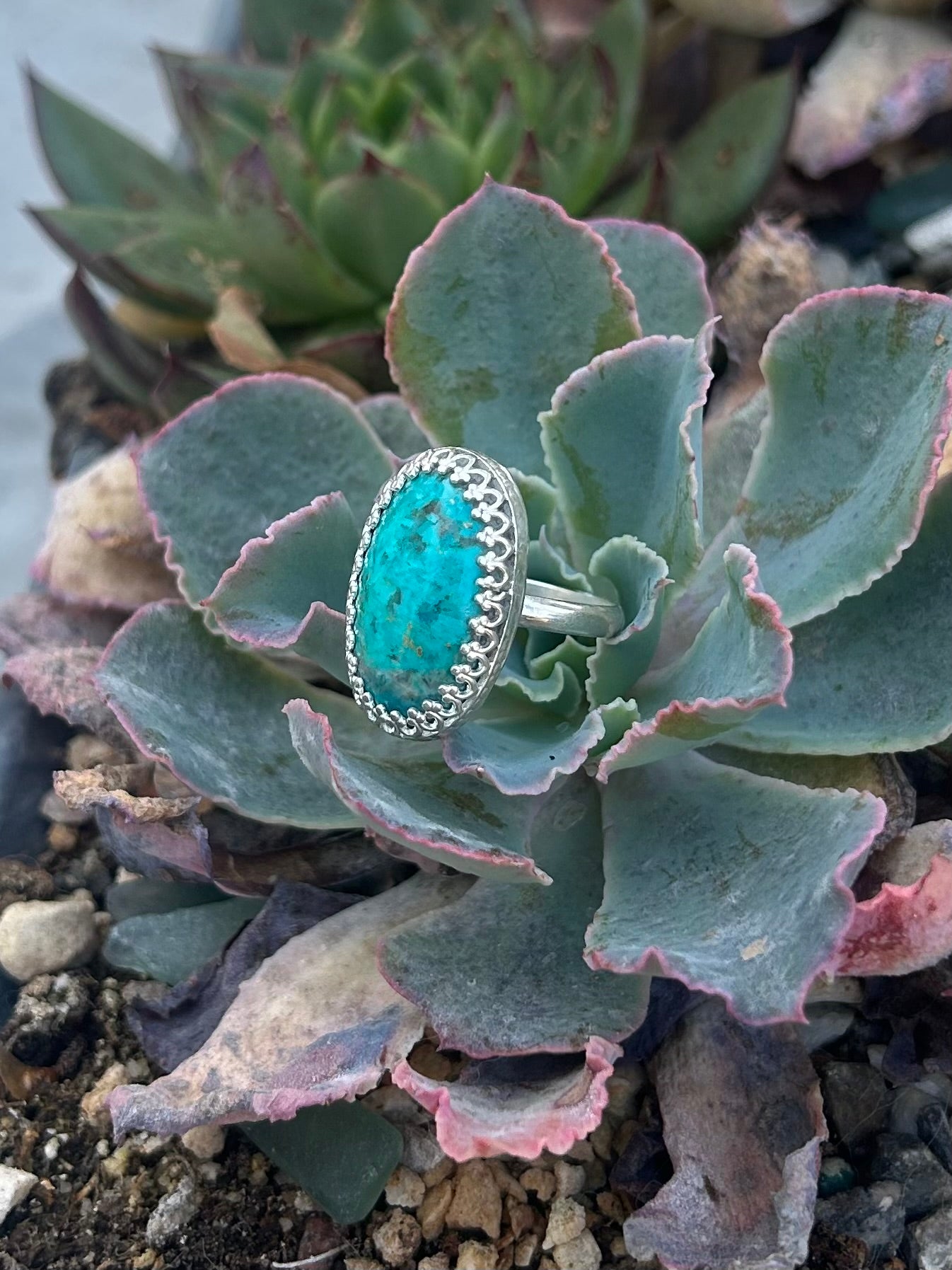 Chrysocolla Sterling Silver Ring