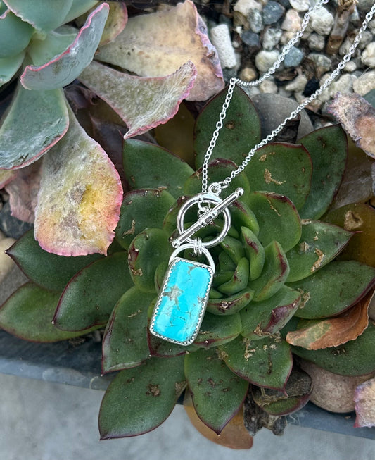 Sleeping Beauty Turquoise Sterling Silver Necklace